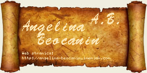 Angelina Beočanin vizit kartica